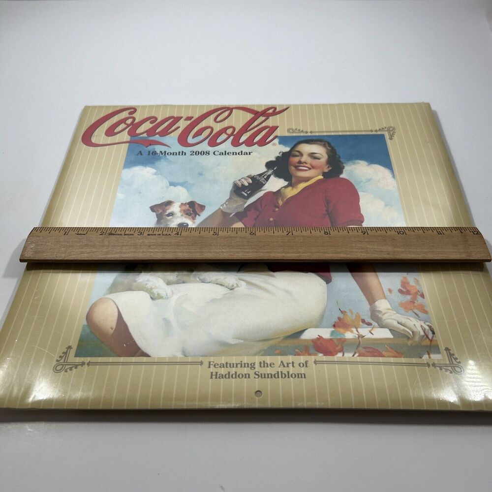 2008 Coca‎ Cola 16 Month Calendar Featuring Art by Haddon Sundblom Sealed NEW - Picture 8 of 9